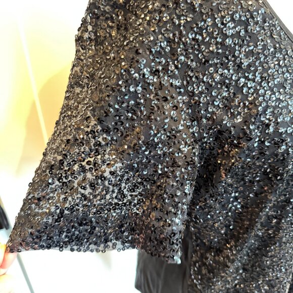 St John Sequin Short Sleeve Scoop Neck Top - Picture 7 of 15